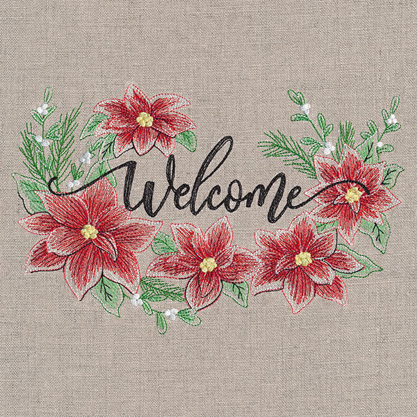 Welcome with Christmas Poinsettias - Image 9