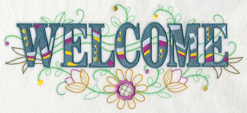 Welcome with Vintage Flower Fade - Image 5