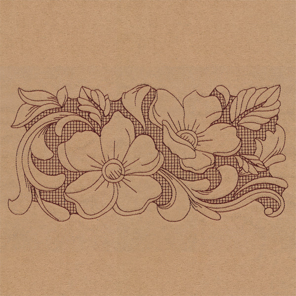 Western Blooms Border (Trapunto) - Image 2