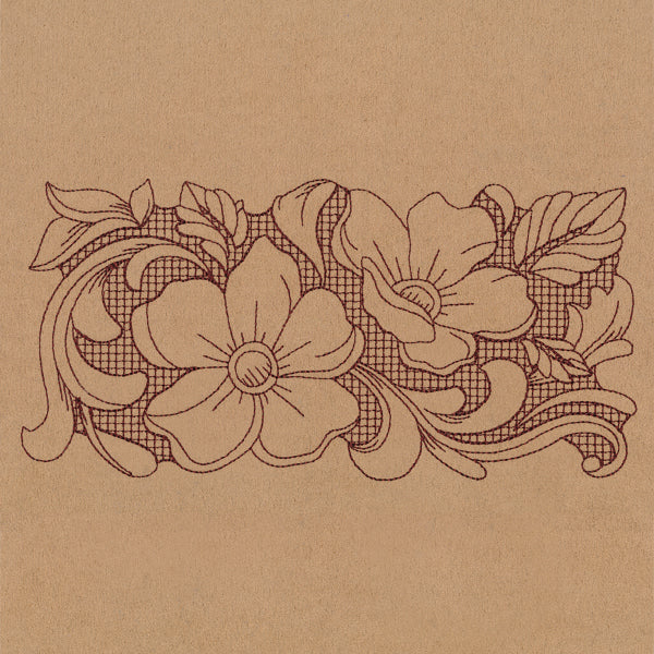 Western Blooms Border (Trapunto) - Image 3