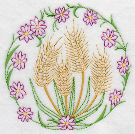 Wheat and Flowers (Vintage) - Image 3