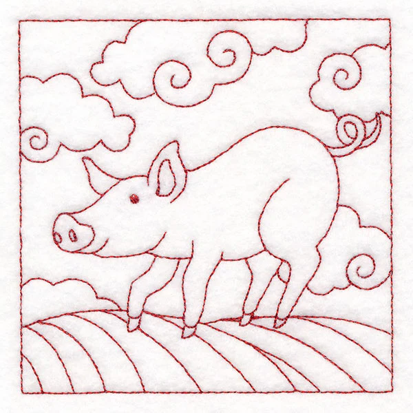 Whimsical Farm Life Quilting - Pig (Double Run) - Image 5