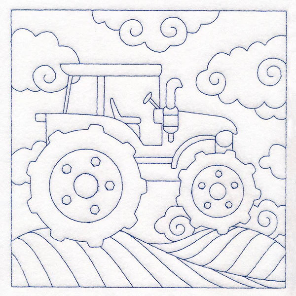 Whimsical Farm Life Quilting - Tractor (Double Run)