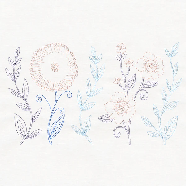 Whimsical Folk Art Botanical Border (Vintage) - Image 5
