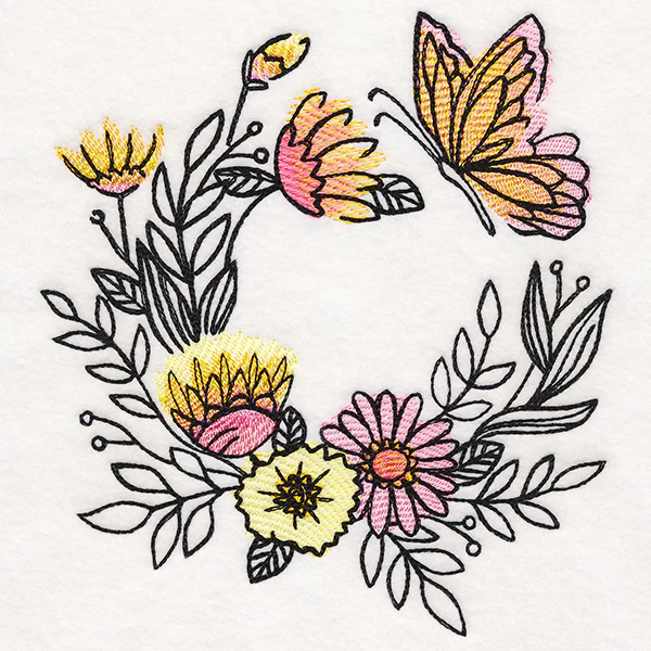 Whimsical Wonders Butterfly Wreath in Watercolor - Image 2