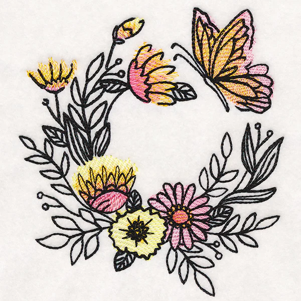 Whimsical Wonders Butterfly Wreath in Watercolor - Image 3