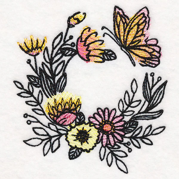 Whimsical Wonders Butterfly Wreath in Watercolor - Image 4