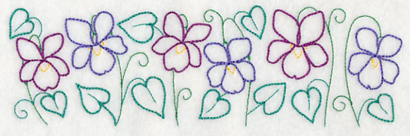 Whimsical Wood Violet Border (Vintage) - Image 3