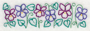 Whimsical Wood Violet Border (Vintage) - Image 5