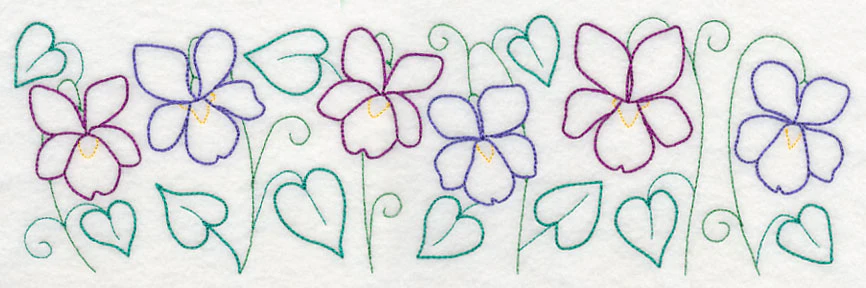Whimsical Wood Violet Border (Vintage) - Image 6