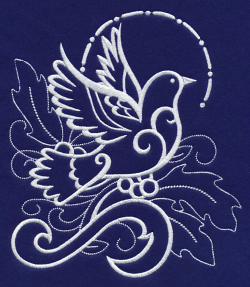 White Christmas Dove of Peace