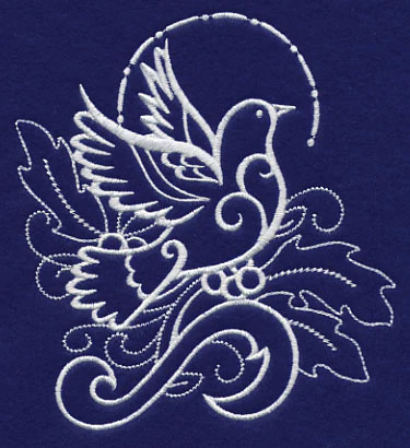 White Christmas Dove of Peace - Image 3