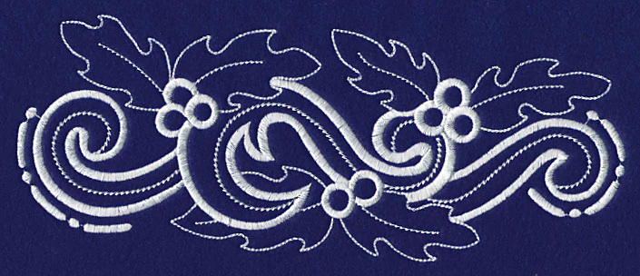 White Christmas Holly Border - Image 2