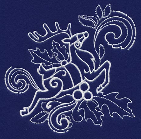 White Christmas Leaping Reindeer - Image 2