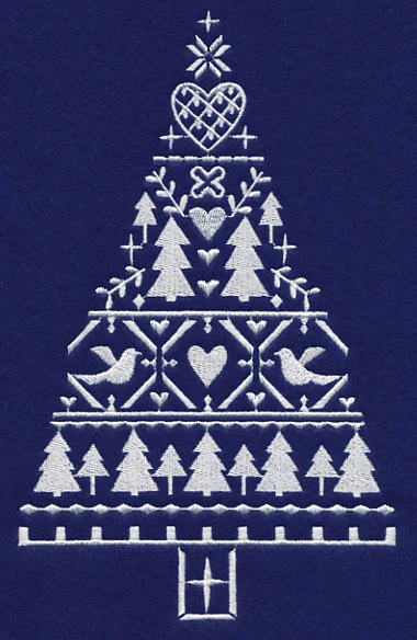 White Christmas Nordic Tree of Love - Image 3