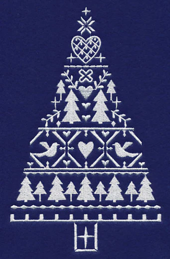 White Christmas Nordic Tree of Love - Image 4