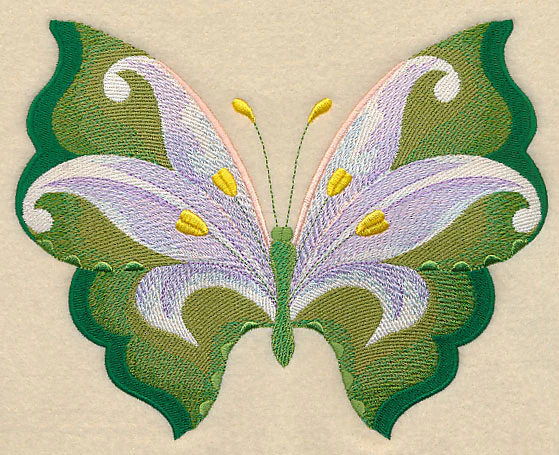 White Lily Butterfly in Watercolor