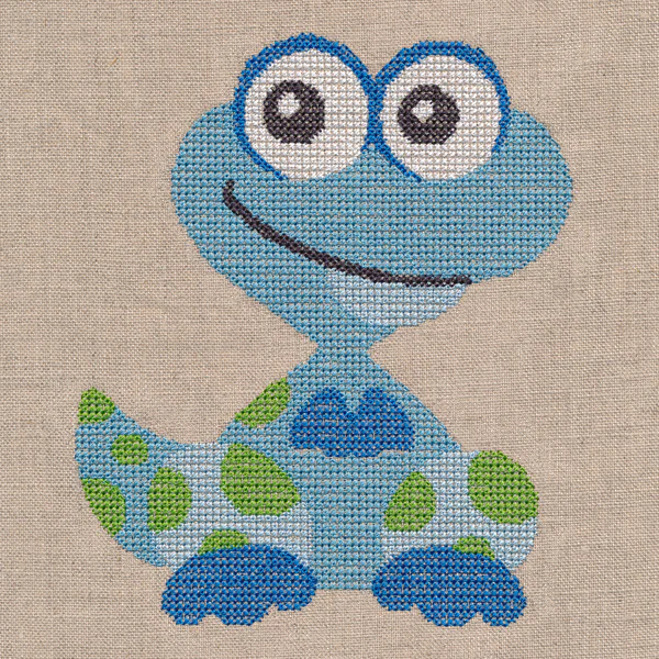 Wide-Eyed Baby Boy Dinosaur (Cross Stitch) - Image 4
