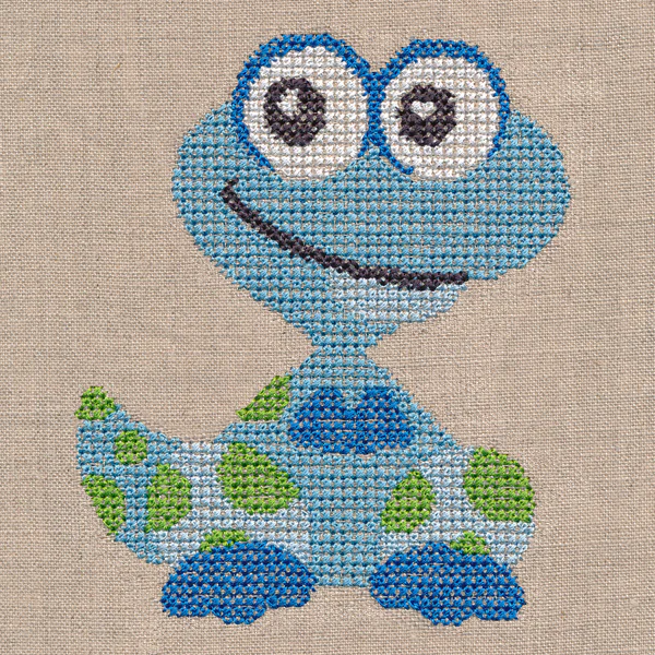 Wide-Eyed Baby Boy Dinosaur (Cross Stitch) - Image 5