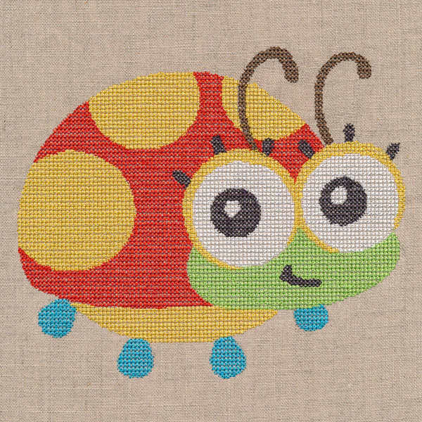 Wide-Eyed Baby Girl Ladybug (Cross Stitch) - Image 7