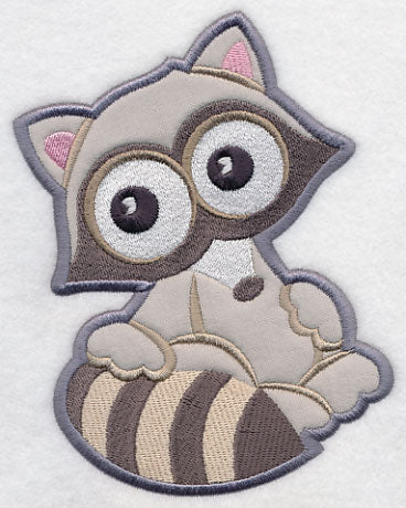 Wide-Eyed Raccoon (Applique) - Image 3