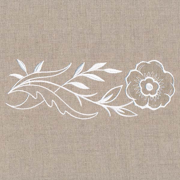 Wild Anemone Border (Whitework) - Image 3