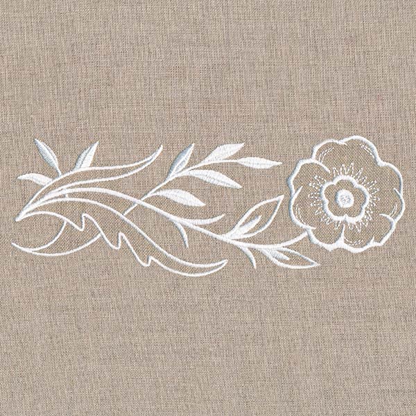Wild Anemone Border (Whitework) - Image 4