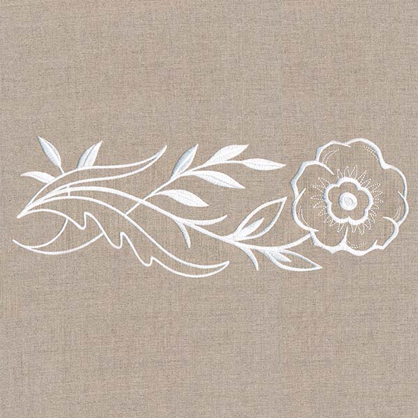 Wild Anemone Border (Whitework) - Image 5