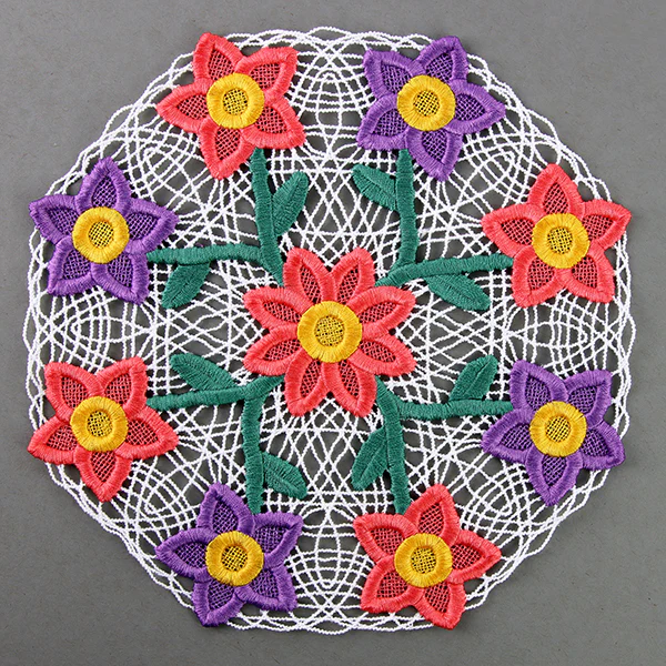 Wild Blooms Doily (Battenburg Lace) - Image 9