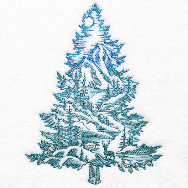 Wild Forest Tree Silhouette Scene - Image 2