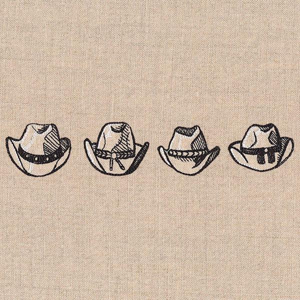 Wild West Cowboy Hat Etching Border - Image 4