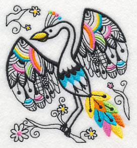 Wild Whimsy Bird 5 (Blackwork) - Image 4