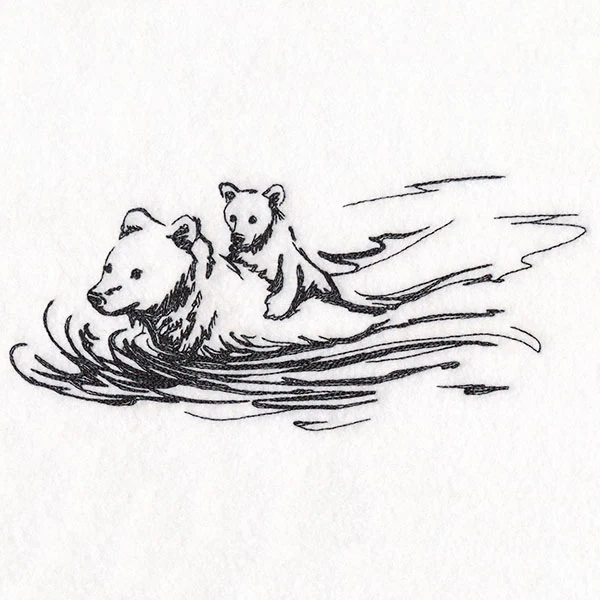 Wild Wonders Swimming Bear and Cub - Image 4