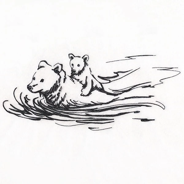 Wild Wonders Swimming Bear and Cub - Image 5