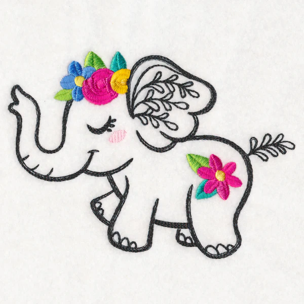 Wildflower Friends - Elephant - Image 2