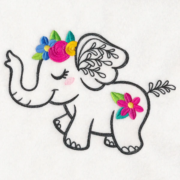 Wildflower Friends - Elephant - Image 4