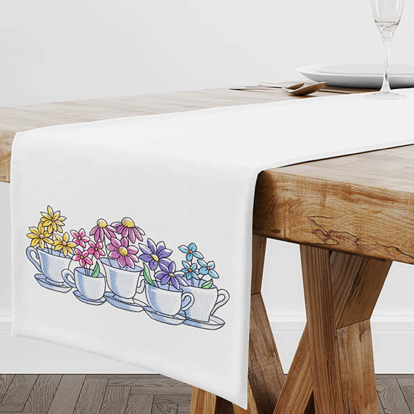 Wildflower Tea Cup Border - Image 2