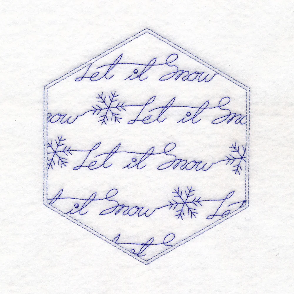 Winter Beauty Quilt Hexagon - Let it Snow - Image 3