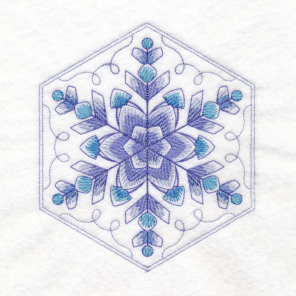 Winter Beauty Quilt Hexagon - Snowflake - Image 3