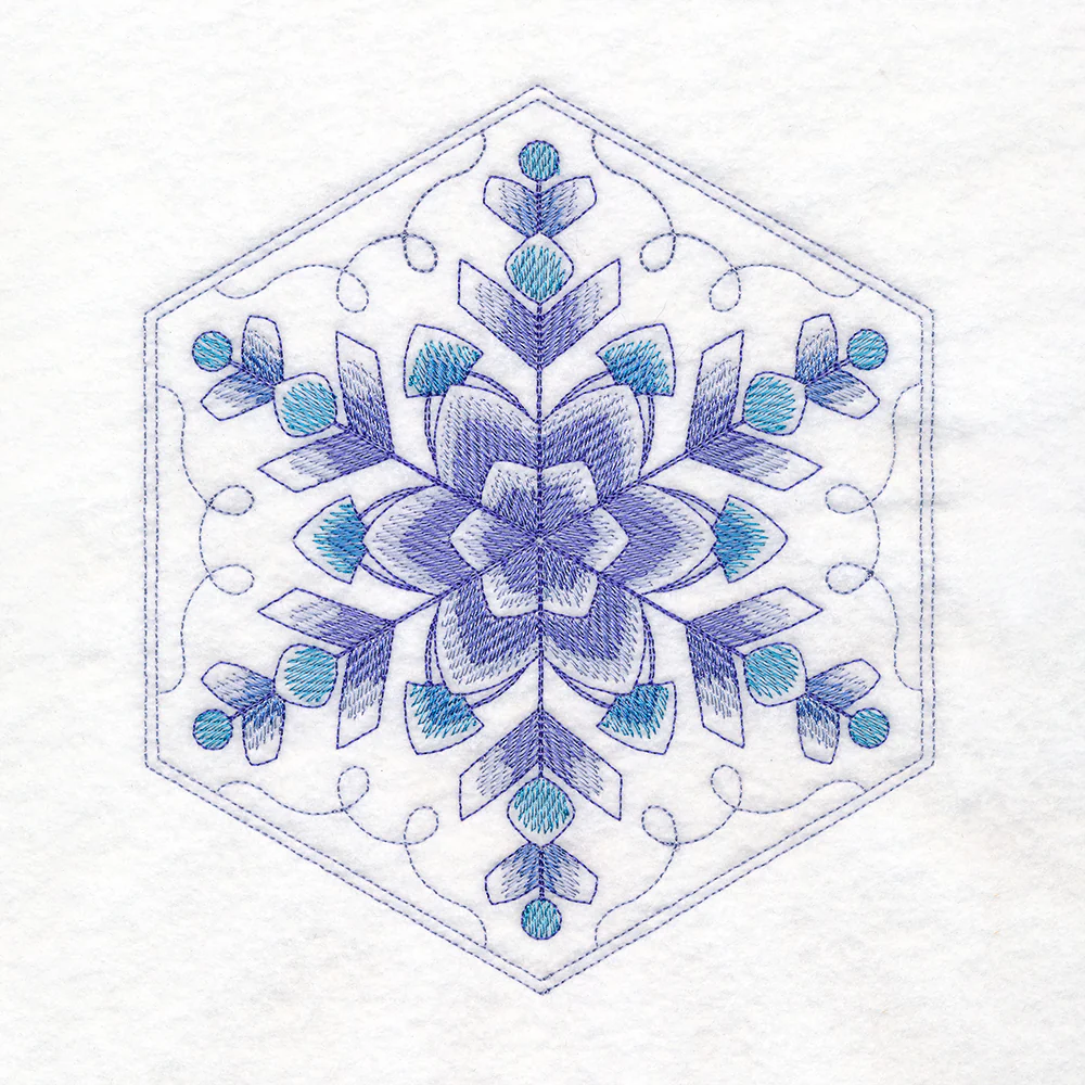 Winter Beauty Quilt Hexagon - Snowflake - Image 5