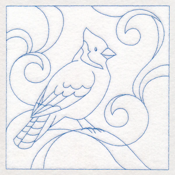 Winter Birds Quilting - Blue Jay (Double Run) - Image 6