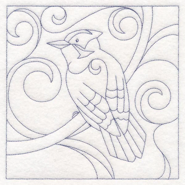 Winter Birds Quilting - Downy Woodpecker (Double Run) - Image 2
