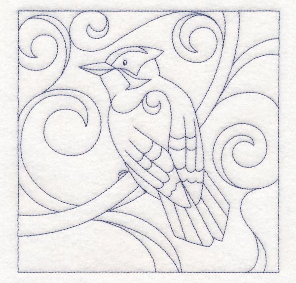 Winter Birds Quilting - Downy Woodpecker (Double Run) - Image 3