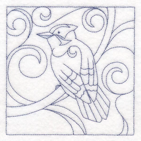 Winter Birds Quilting - Downy Woodpecker (Double Run) - Image 4