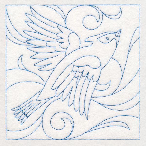 Winter Birds Quilting - Waxwing (Double Run)
