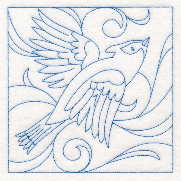 Winter Birds Quilting - Waxwing (Double Run) - Image 3