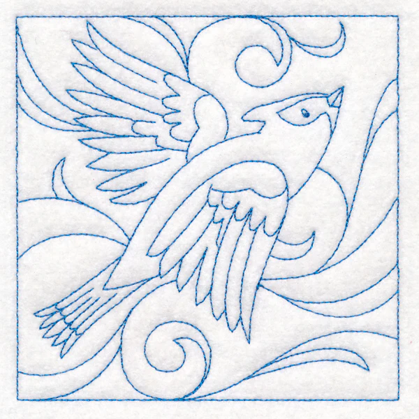 Winter Birds Quilting - Waxwing (Double Run) - Image 4