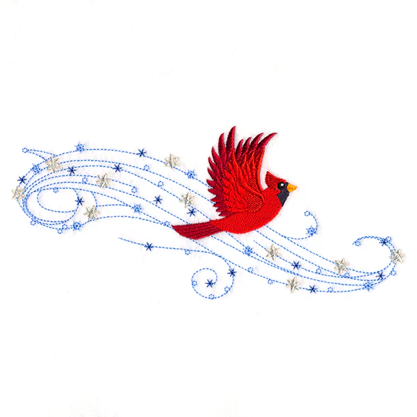Winter Cardinal in Flight - Image 3
