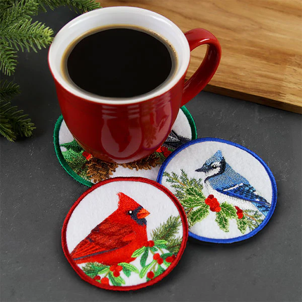 Winter Cheer Coaster - Chickadee (In-the-Hoop) - Image 8