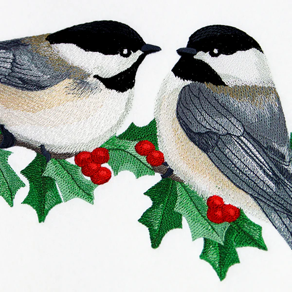 Winter Chickadees and Holly - Image 10